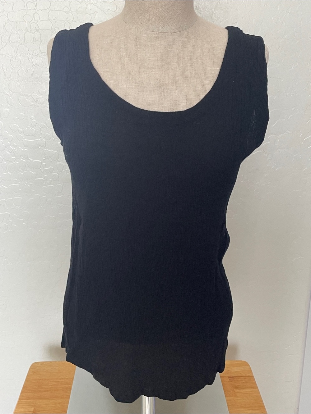 Serendipity Classic Black Sleeveless Scoop Neck Women’s Top